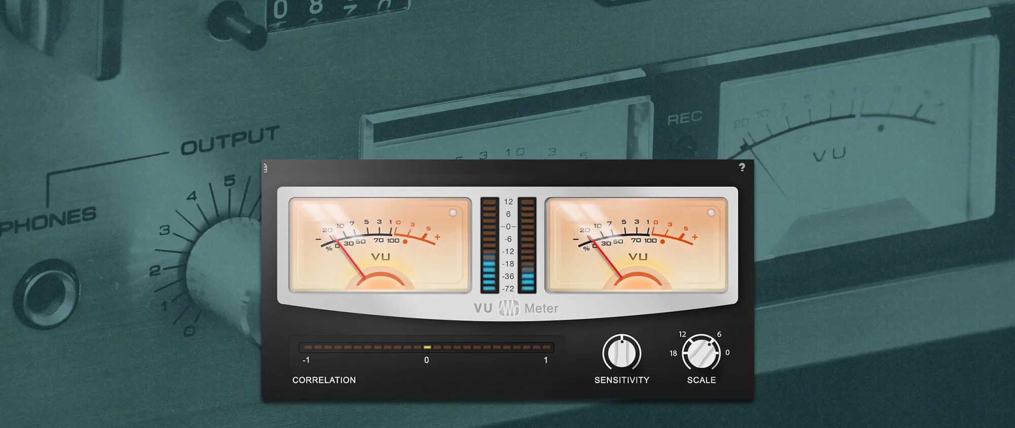 Sone053. Windows vu Meter. XWIDGET vu Метер. Stereo Analog vu Meter для win amp.