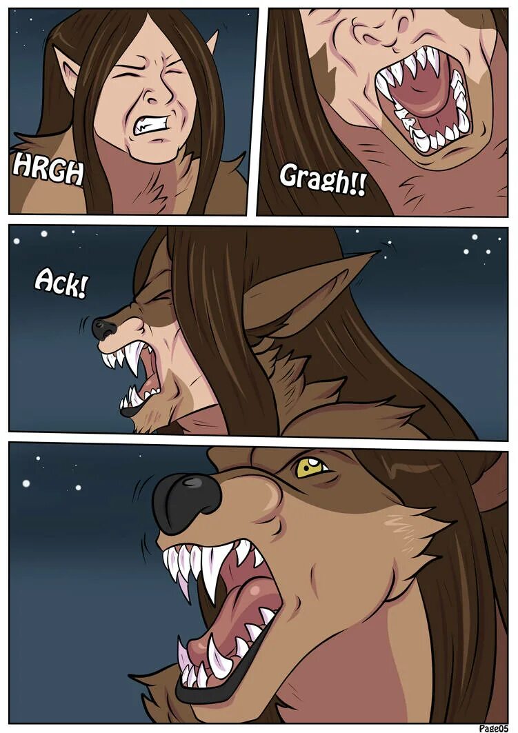 Werewolf Transformation by FULLMOONMASTER. Юри комикс про оборотней.