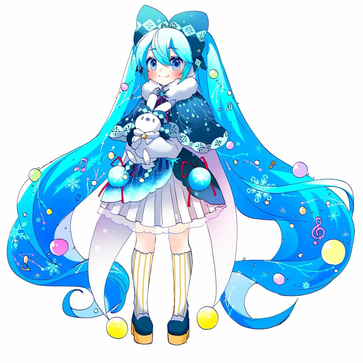 Miku rabbit rule 34. Snow Miku 2018. Снежная Мику 2018. Snow Miku Art 2018. Хатсуне Мику кролик.