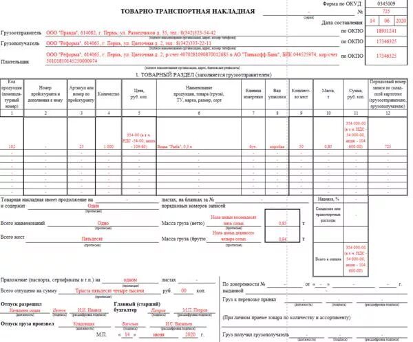 Товарно-транспортная накладная ТТН 2021 пример. Товарно-транспортная накладная образец заполнения 2020. Пример заполнения транспортная накладная 2021 форма. Бланк товарно транспортной накладной 2022.