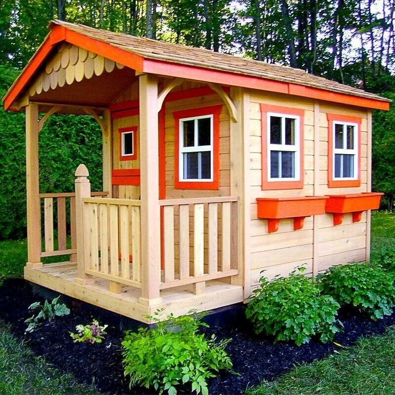 Детский домик из дерева. Деревянные домики для дачи. Садовый домик для детей. Детские домики для дачи из дерева. Домик из дерева для дачи.