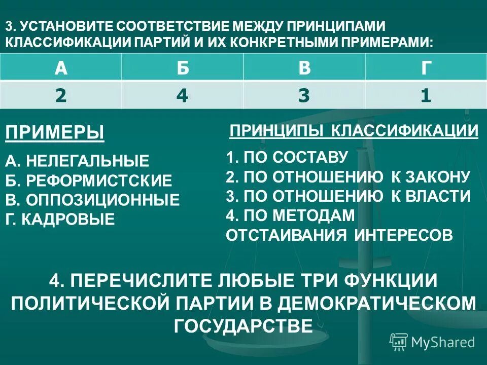 Классификации партии открытые закрытые. Оппозиционная партия принцип классификации. Радикальная партия принцип классификации. Классификация политических партий. Установите соответствие между принципами классификации партий.