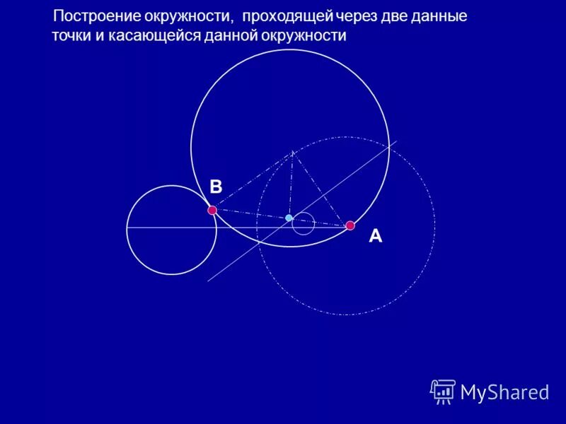 Постройте окружность проходящую через три точки. Окружности. Построение окружности.. Прямая через центры двух окружностей. Построение окружности касающейся к двум окружностям. Касание двух окружностей.