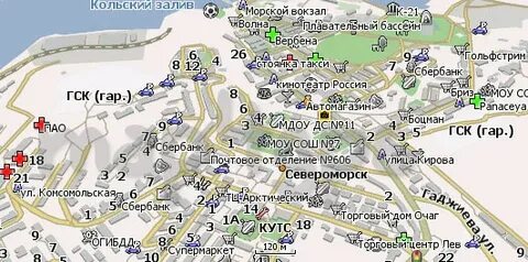 Карта североморска