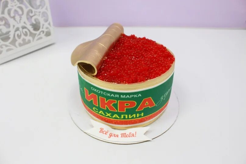 Торт красная икра