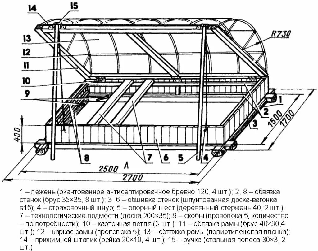 Теплица из дерева своими руками размеры. Парник хлебница чертеж каркаса. парник хлебница схема и чертеж. теплица конструкция схема чертеж. теплица парник хлебница чертеж с размерами.