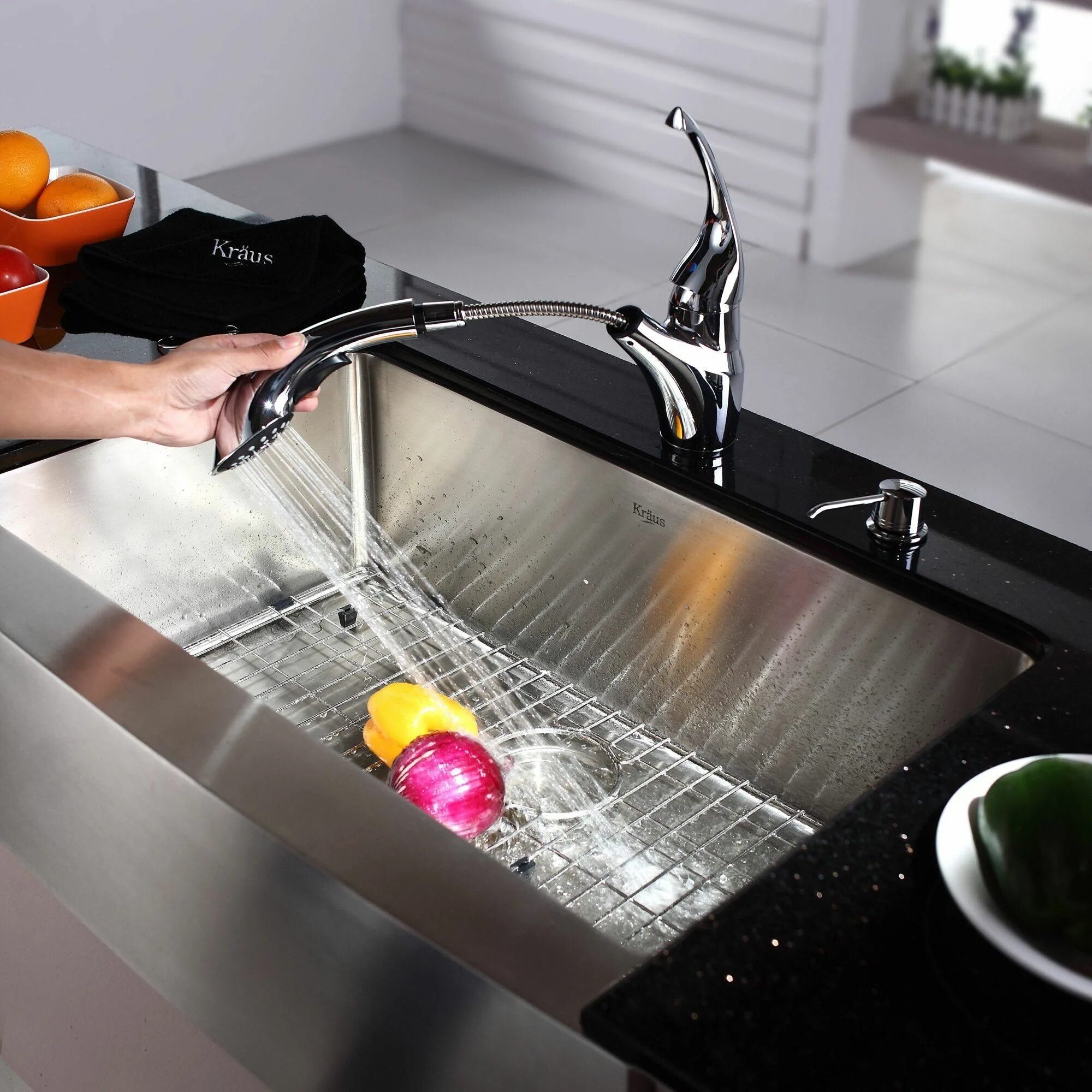 Мойка водопад купить. Мойка Kitchen Sink 4843. Мойка кухонная Kraus KHF-200-30. Смеситель Kraus KPF-2210orb. Kraus KHF-200-30.