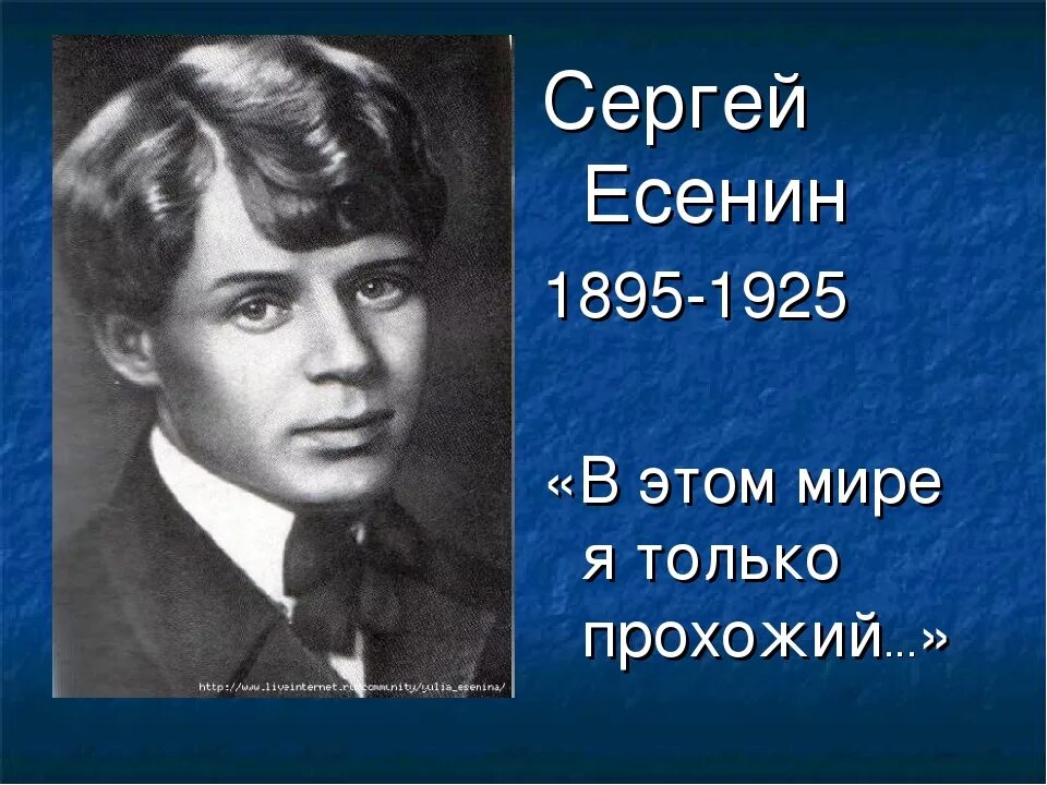 Красивое стихотворение есенина. С. А. Есенин (1895–1925).