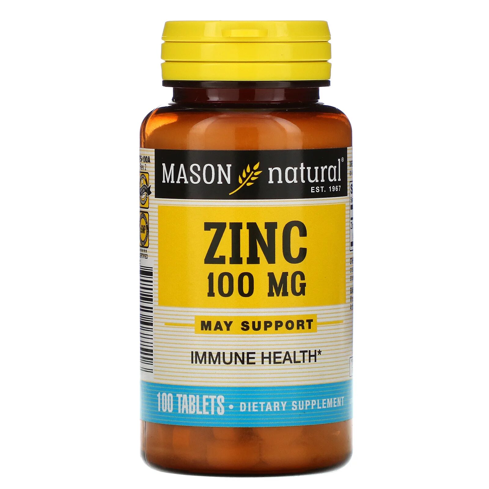 Zn 100. Пиколинат цинка таб., 100 шт.. Витамин с 900 мг + цинк 12 мг.