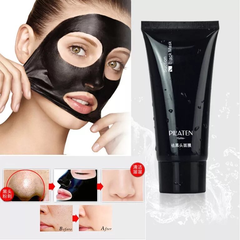 Корейская черная маска. Блэк Маск. Маска-пленка от черных точек Black Mask, 60 гр. Маска для лица черная. Маска пленка от черных точне.