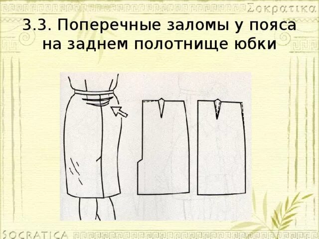 Какая награда легла в основу рисунка полотнища. Исправление дефектов юбки. Дефекты посадки юбки. Поперечные заломы у пояса на заднем полотнище юбки. Устранение дефектов посадки юбки.