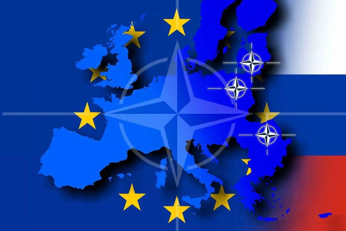 Нов россии и нато. Флаг НАТО И Евросоюза. Флаг НАТО И ЕС. США НАТО ЕС. Флаг НАТО И РФ.