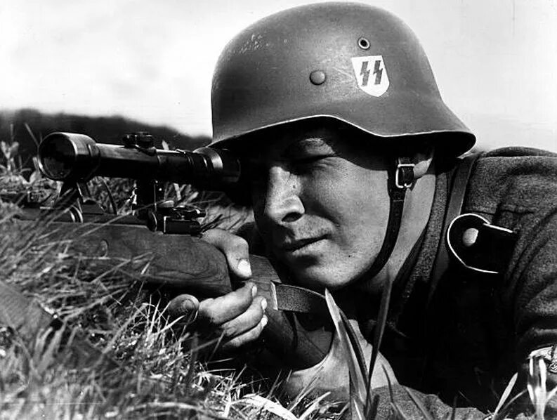 Немецкий снайпер ww2. Солдат ww2 Вермахт. 5-Я танковая дивизия СС «Викинг». Снайпер Ваффен СС.