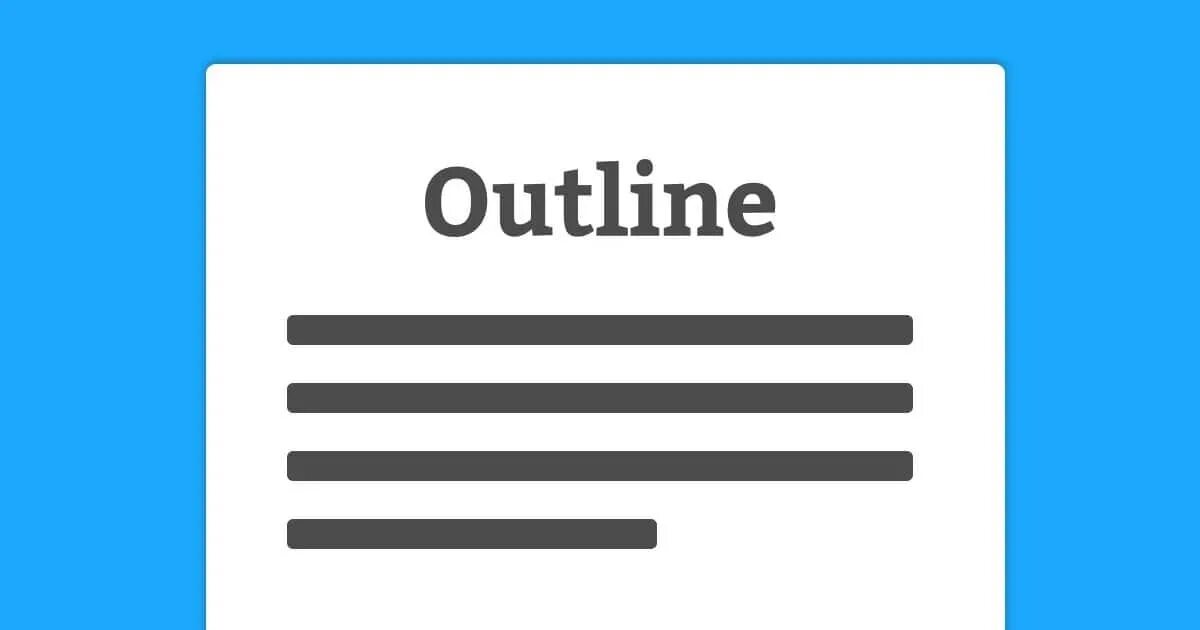 Outline. SS// для outline. Soft-outline. What is outline.