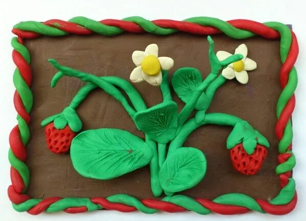 пластилиновая аппликация. лепка из пластилина для детей. поделки из пластилина. лепка для детей 5-6 лет. детская поделка из пластилина.