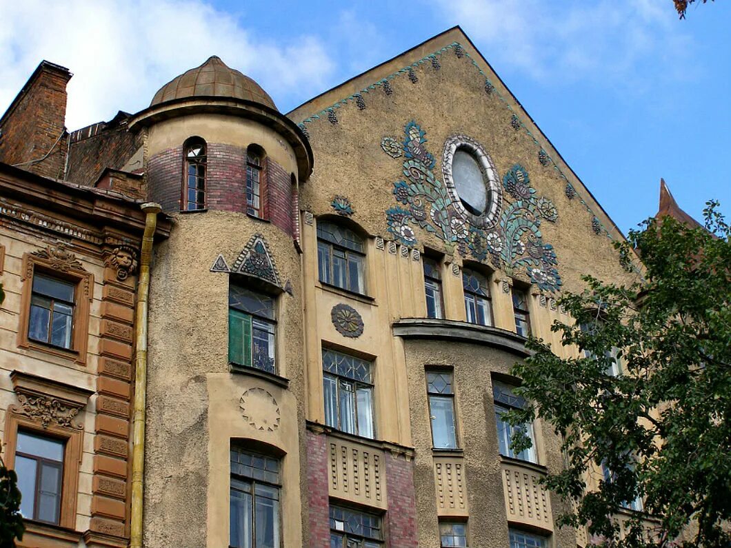 П б дом. Доходный дом захарова санкт-петербург. северный модерн в санкт-петербурге. доходный дом захаровых клинский проспект. северный модерн в архитектуре санкт-петербурга.