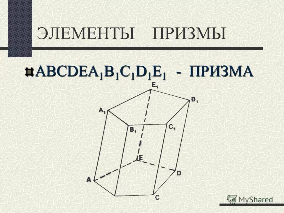 Вершина правильной призмы