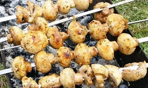 Как замариновать шампиньоны для жарки на костре