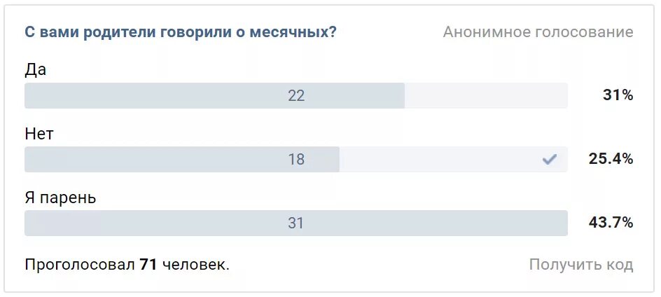 Как включить себя в список голосования