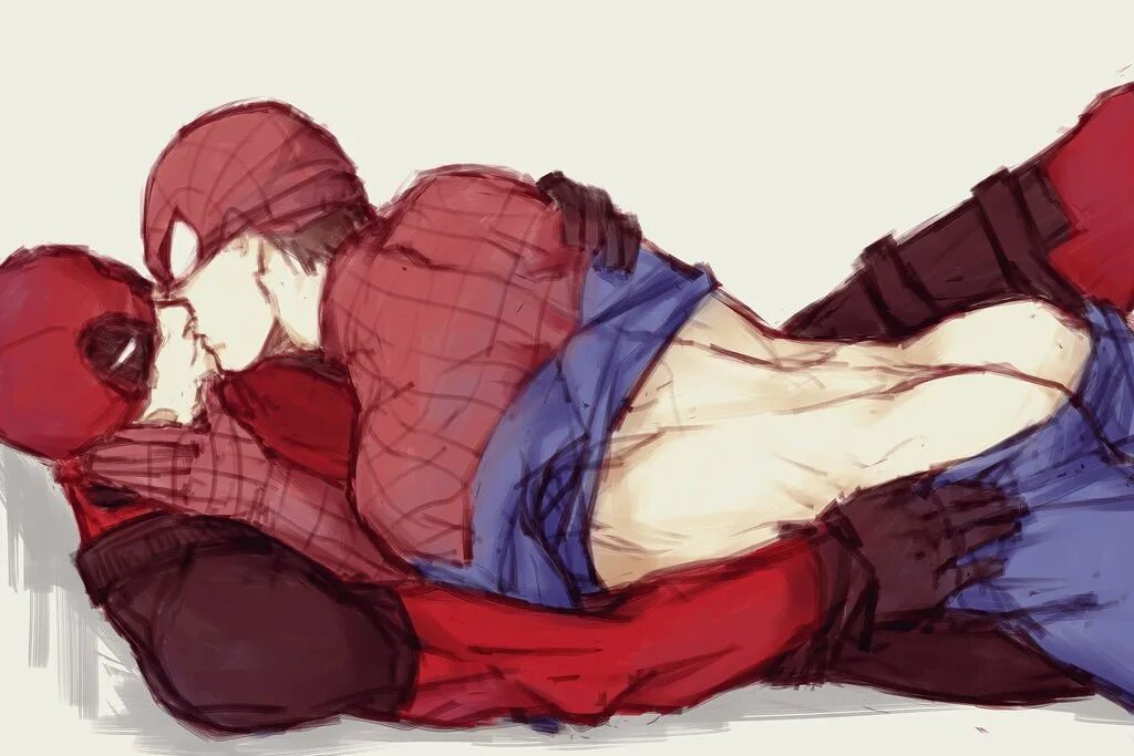 Spideypool. Питер Паркер и Дэдпул яой. Дэдпул и человек паук слэш 18. Питер Паркер и Уэйд Уилсон 18. Питер Паркер и Дэдпул 18.