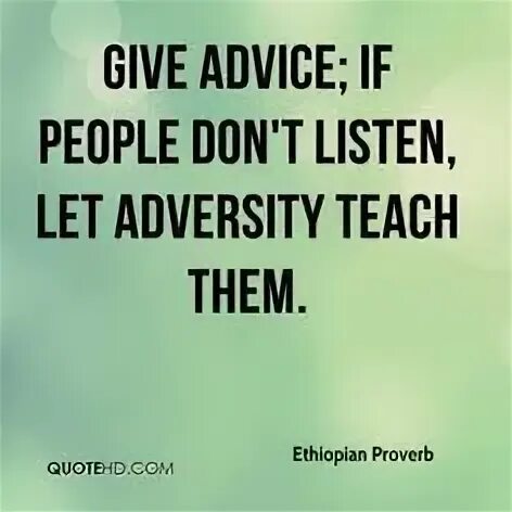 I advice
