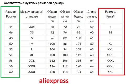 Китайская размерная