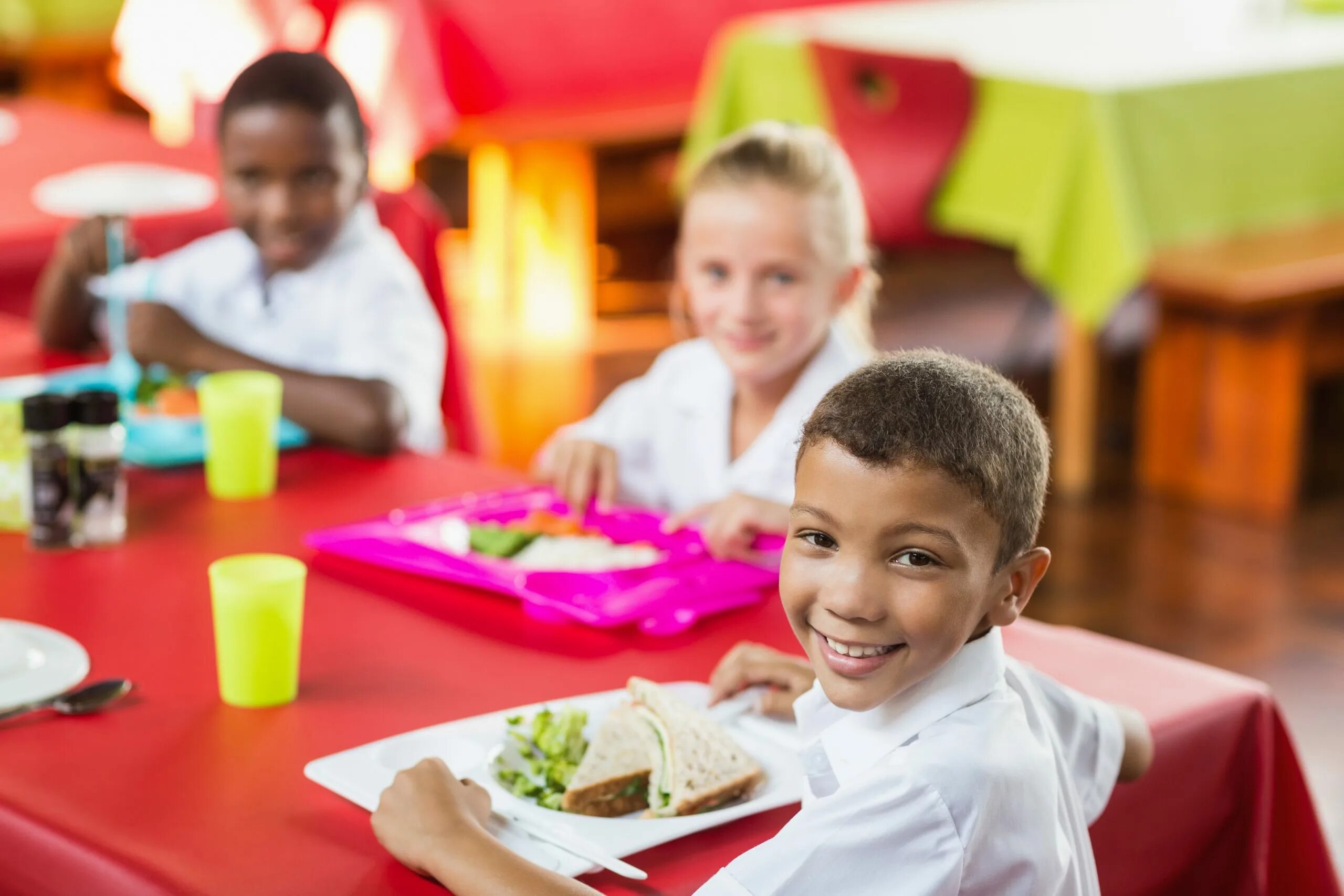 Its lunchtime at school and you re. Lunch break in the school. children eating lunch at school. children have lunch. kids eating at school.
