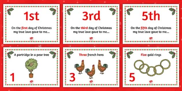 It s the first day. The twelve days of christmas. 12 days of christmas. on the first day of christmas my. 12 days of christmas lyrics.