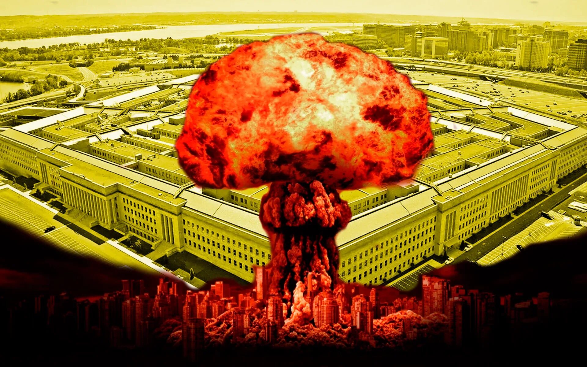 Ядерный взрыв. Ядерный удар. Ядерный гриб. Атомный взрыв в США. Угрожает ядерной войной
