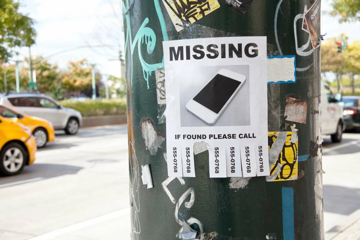 Missing poster. Missing phone