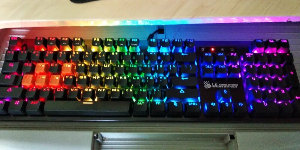 Lk gaming keyboard infrared optic shaft