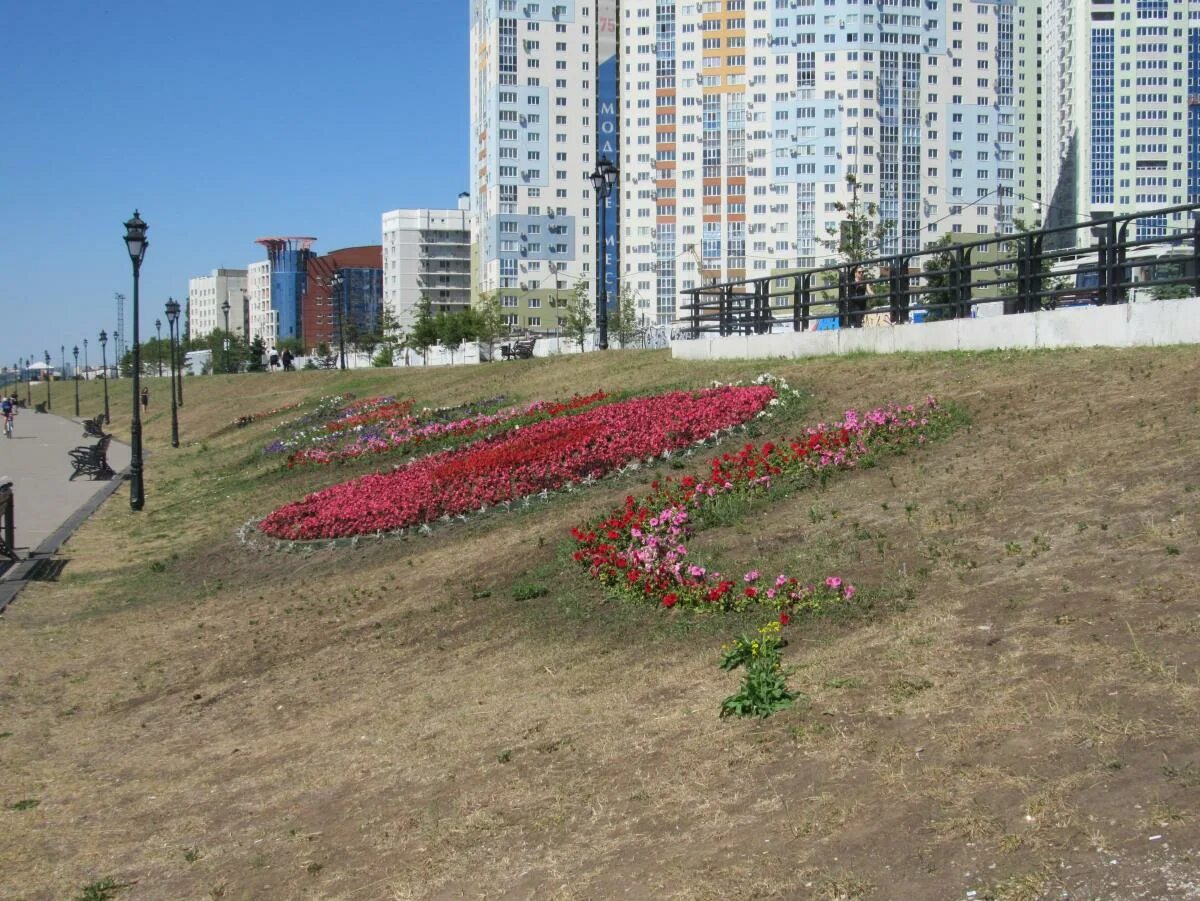 Новый район в саратове. Благоустройство Саратов Октябрьский район. Федоровского набережная цветники. Новая набережная Саратов. Новые районы Саратова.