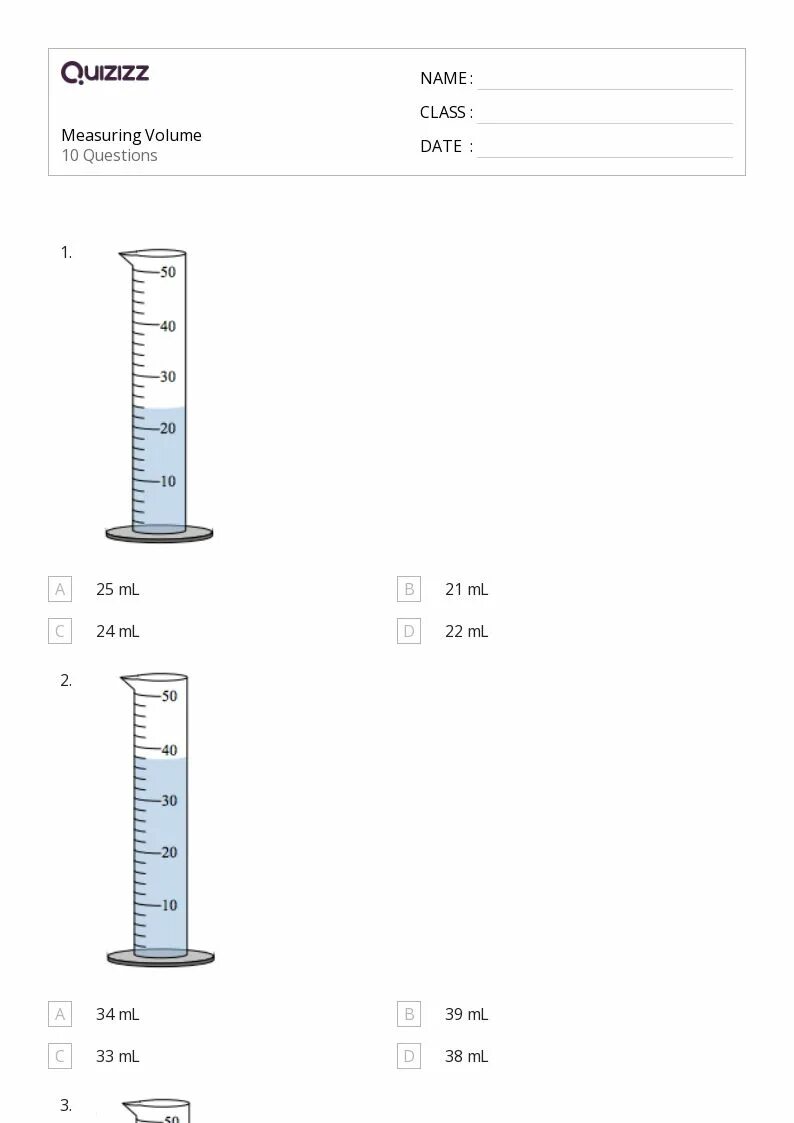 Measuring volume