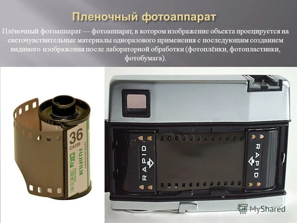 Какое изображение получается на пленке фотоаппарата. Какое изображение получается на пленке фотоаппарата