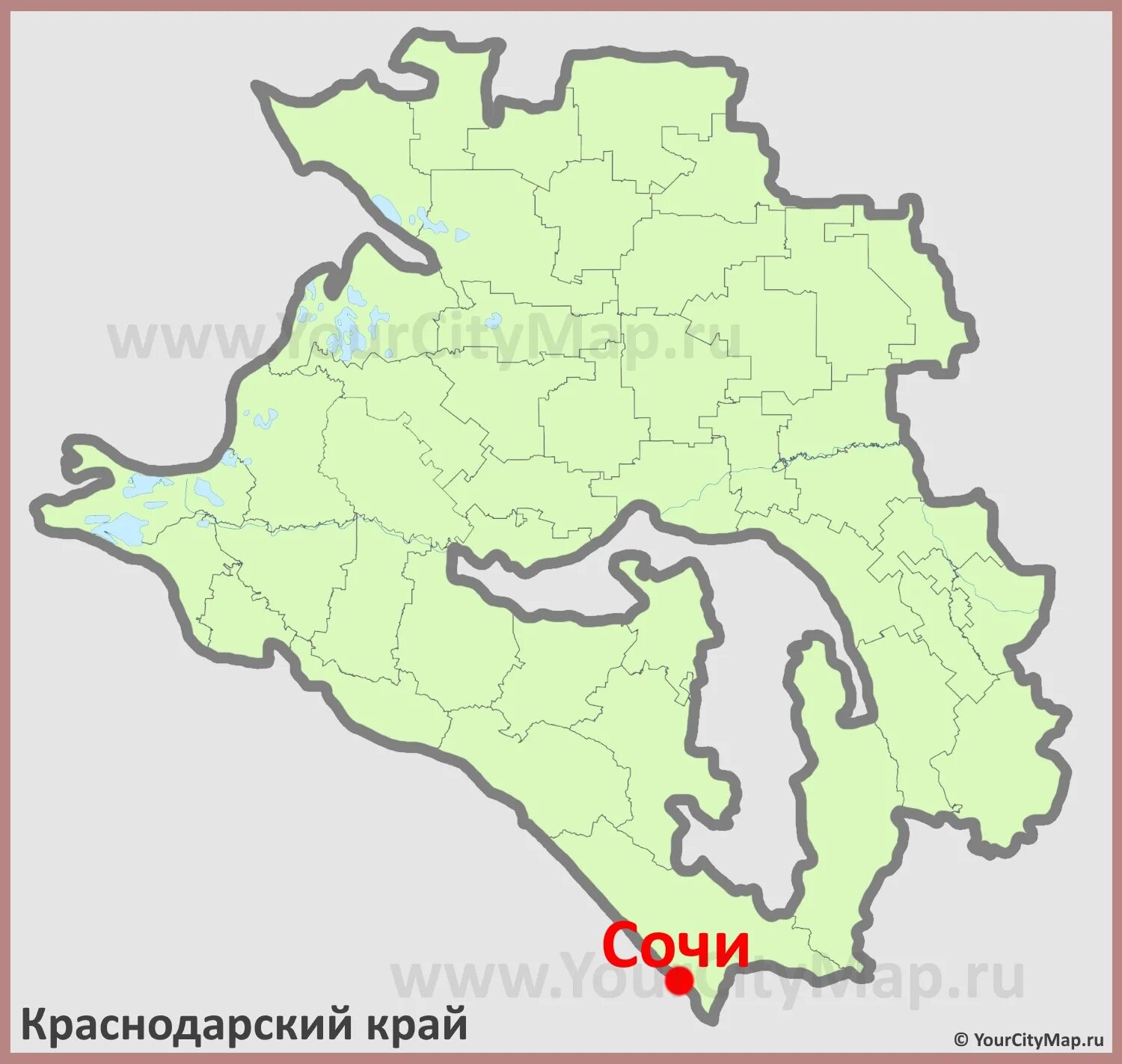 краснодар на контурной карте