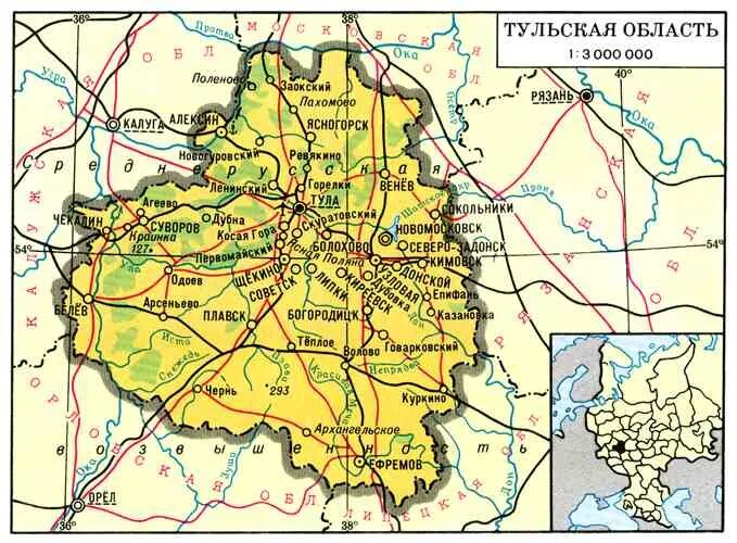 Тульская область сколько километров. Дубна Тульская область на карте Тульской области. Тульской области карта Тульской области. Карта Тульской области на карте России. Тульская область на карте России.