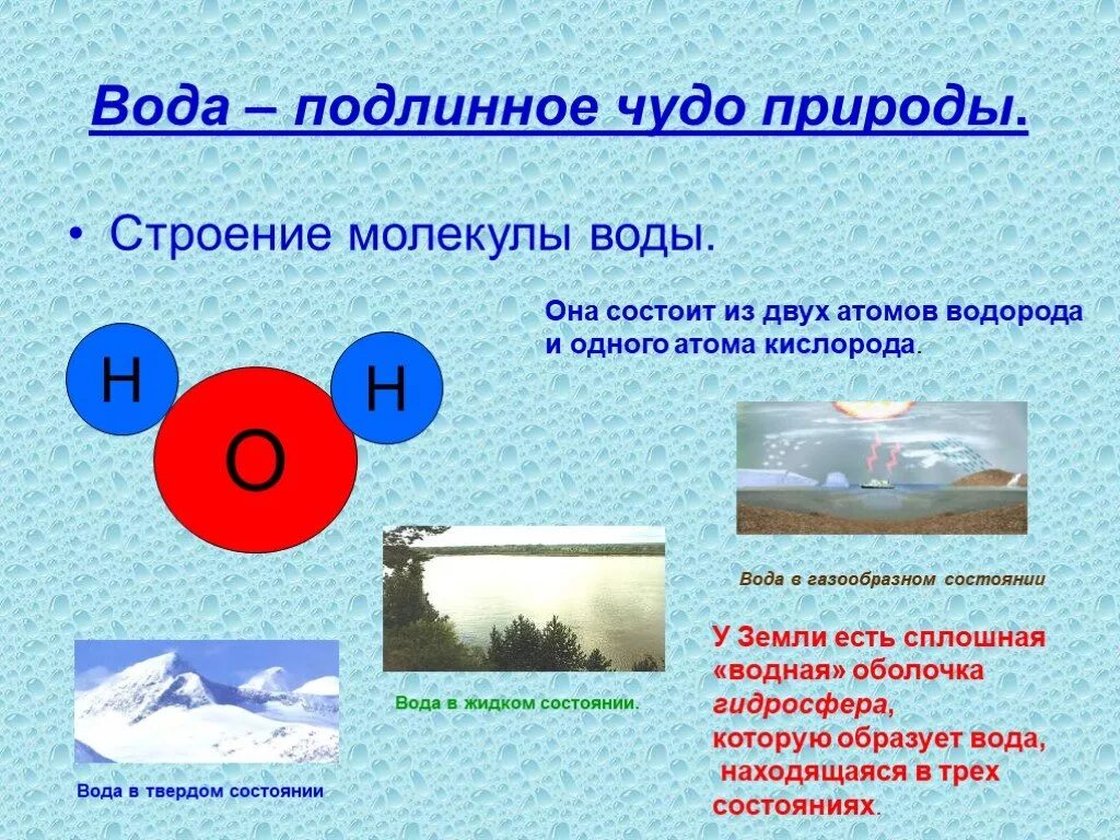 Что состоит из воды. Вода чудо природы презентация. Строение воды. Интересные факты о воде. Воды состоит из водорода и кислорода