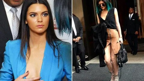 Kendall Jenner risks nip-slip in revealing blazer at book signing with sist...