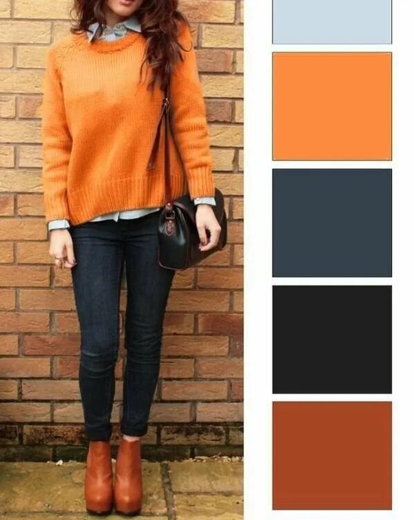 Цветотип осень цвета палитра. Палитра теплых оттенков для цветотип осень. Цветотип внешности осень палитра. Сочетание с рыжим цветом в одежде. Сочетание с оранжевым.