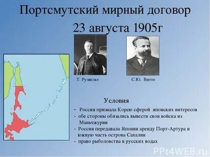 Портсмутский мирный договор основные положения