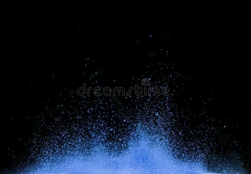 Синяя пыль. Синий дым. Черное с голубой пылью. Blue dust. Частицы overlay.