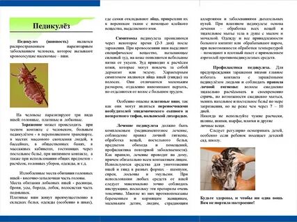 Головной педикулез обработка