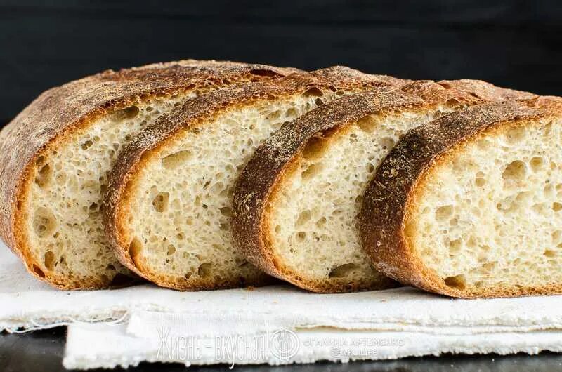 Рецепт хлеба на живых дрожжах в духовке. Хлеб. Дрожжевой хлеб. Опарный хлеб. Белый хлеб.