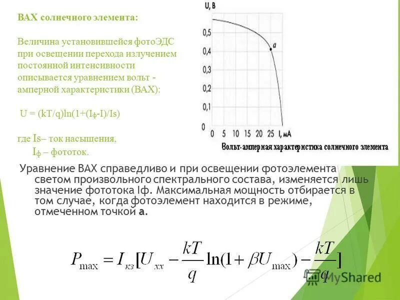 Вах линейной электрической цепи. Нелинейные вольтамперные характеристики. Вольт амперная характеристика солнечного элемента. Вах солнечных панелей формула. Вольт амперная характеристика солнечной панели.
