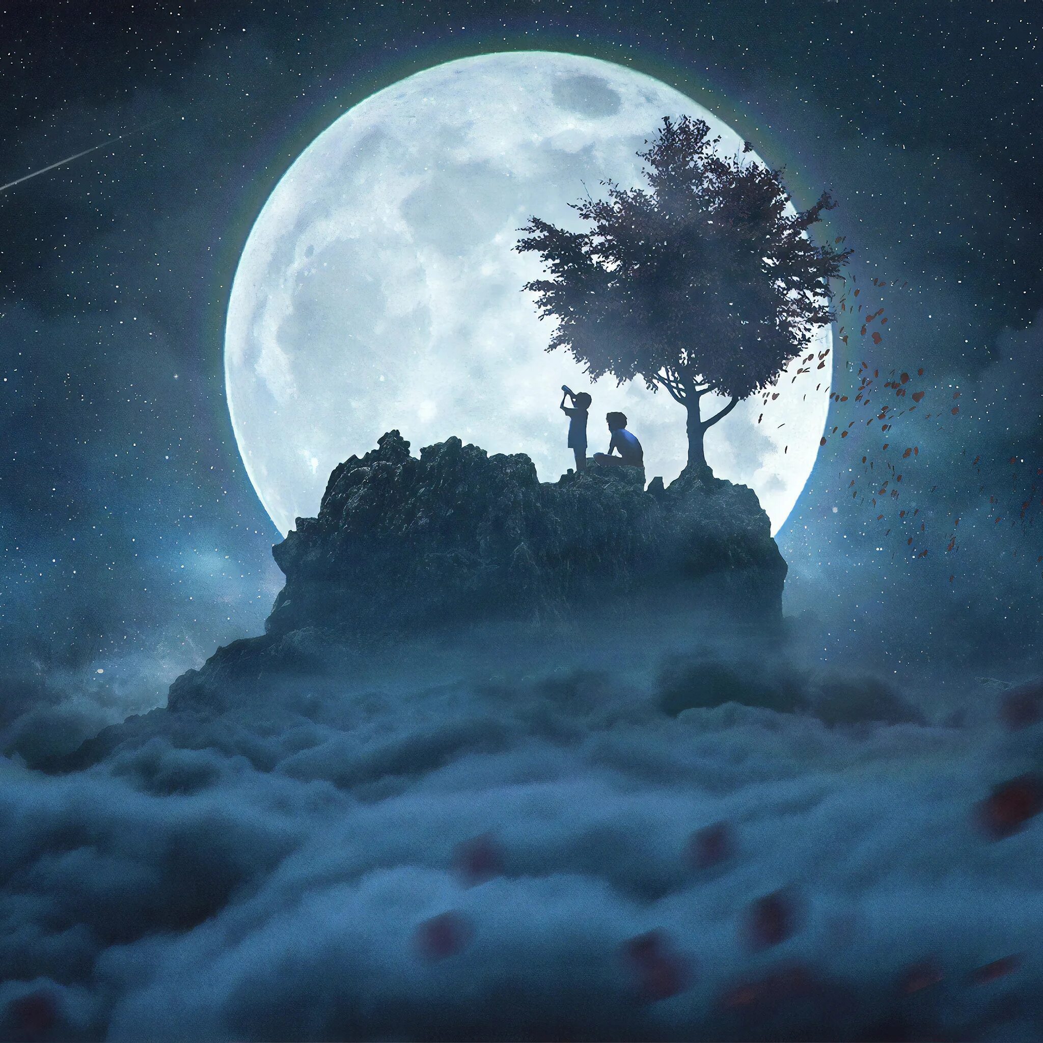 To the moon 4. Луна. Полнолуние. Мистическое небо. Лунная ночь.