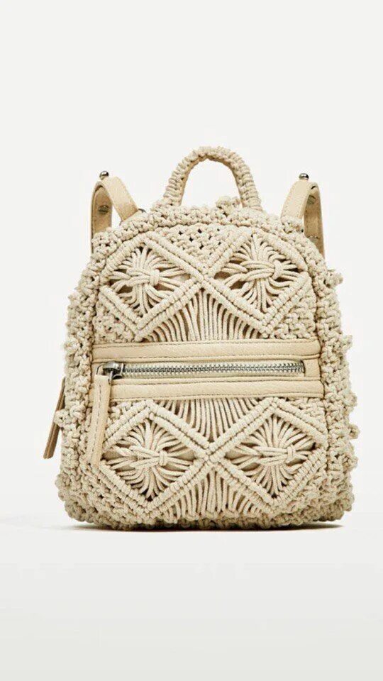Макраме рюкзак мастер класс. Zara сумка макраме. рюкзак из halley macrame. zara рюкзак вязаный. сумка бершка макраме.
