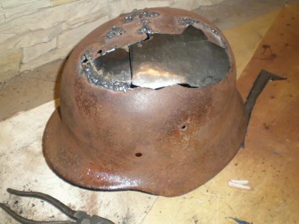 восстановление немецкой каски. Thrive med helmet. шлем shell. каска немецкая копаная. Special needs helmet.