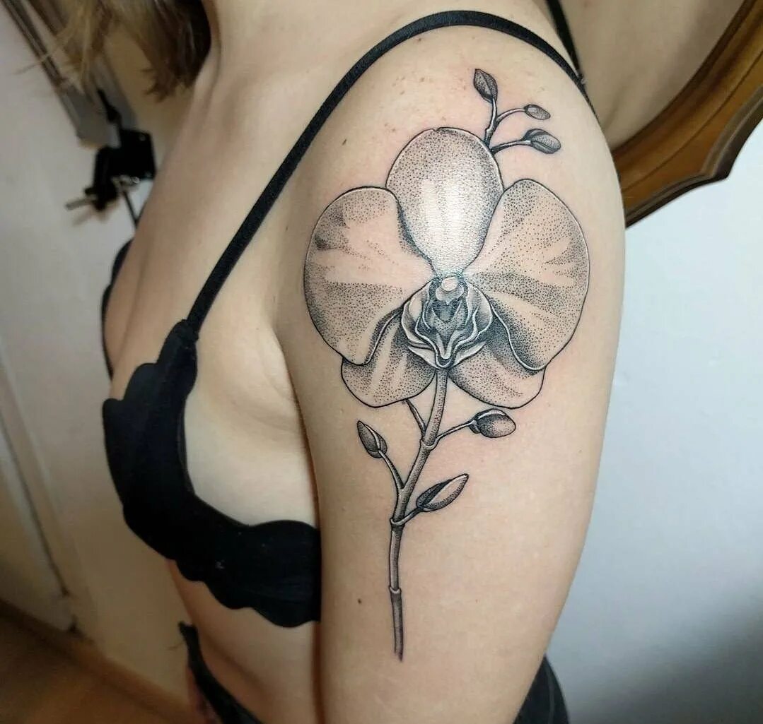 Тату ветка орхидеи. Тату орхидея цветная. Тату с орхидеей для девушек. Тата орхидея. Тата орхидея.