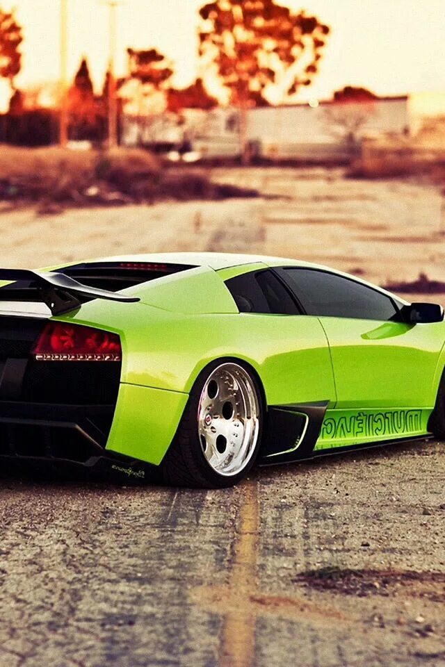 Lamborghini Murcielago. Lamborghini Murcielago зеленая. Крутые обои. 1024 мм