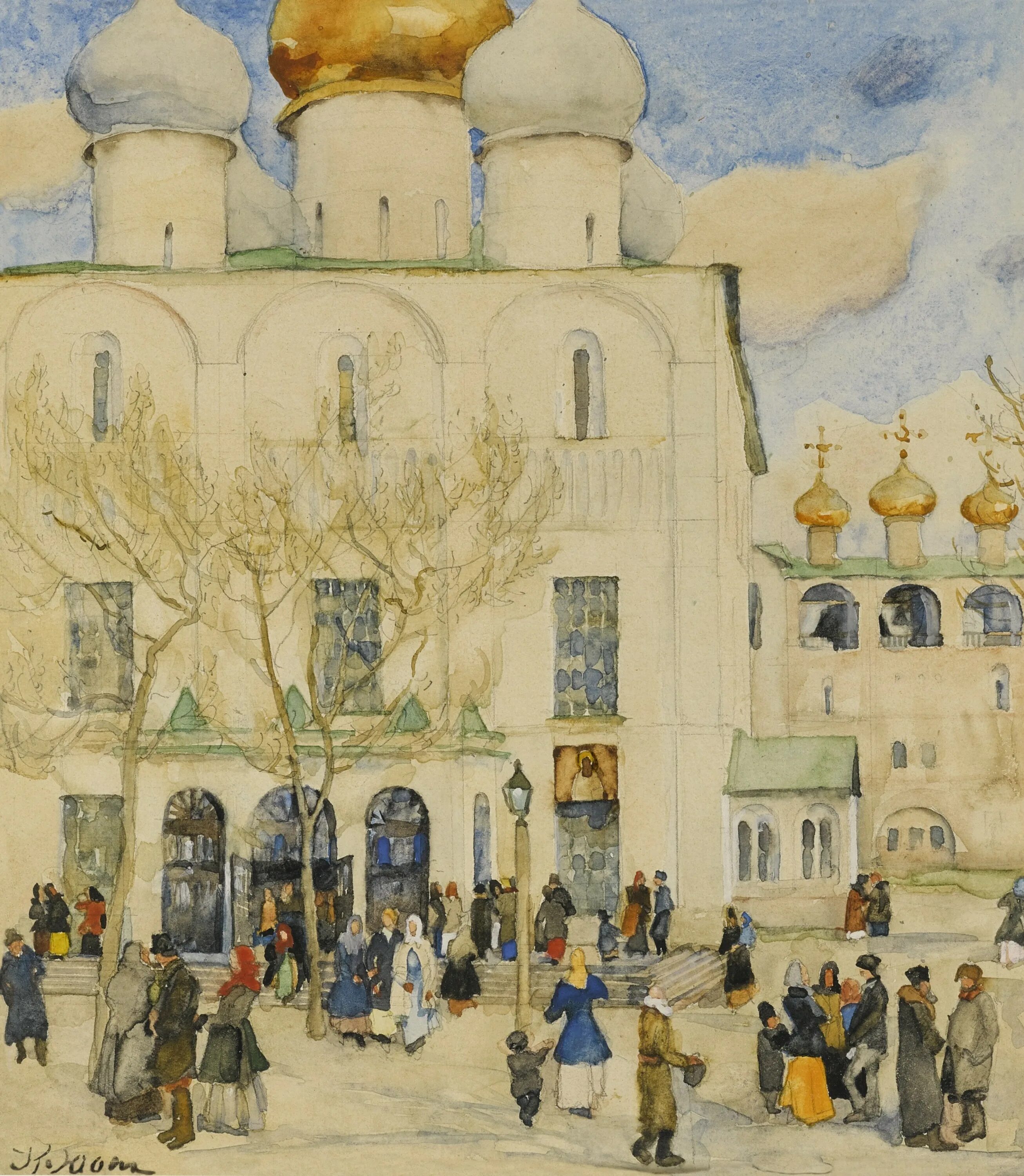 Юон парад. К. Ф. Юон, Троицкая Лавра зимой. 1910.